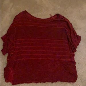 Free People Burgundy Sweater